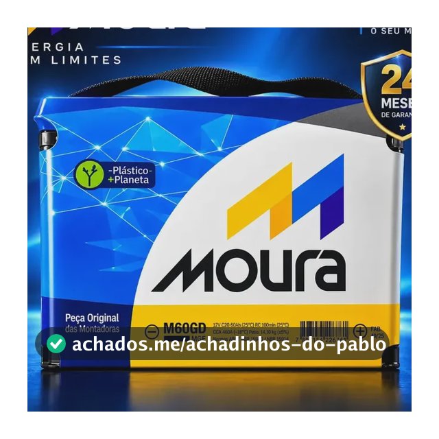 Bateria Moura  M60gd 60ah 12v Automotiva Original Direito