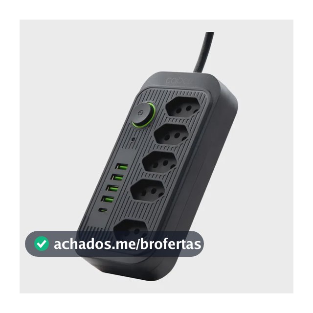 Extensão Coibeu Wkc-541 10 Tomadas 2m 4 Usb Bivolt