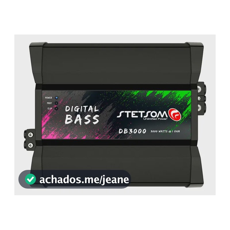 Módulo Amplificador Stetsom Db3000 Digital Bass 1 Ohm Grave Preto