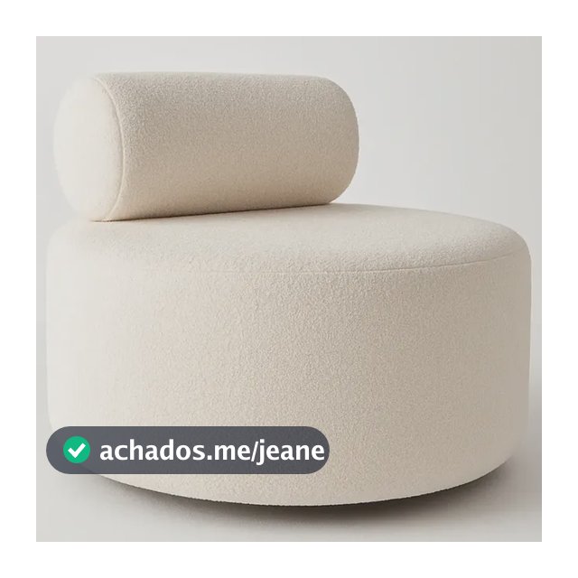 Poltrona Velluto Orgânica Redonda Sem Braço Bouclé Estofada Escandinava Moderna Luxo Decorativa Para Sala, Para Quarto, Para Recepção