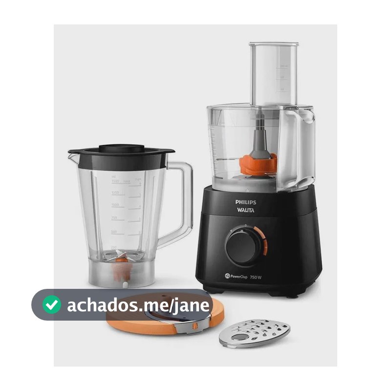 Processador Philips Walita powerchop ri7301 750w capacidade 1,5 litros preto