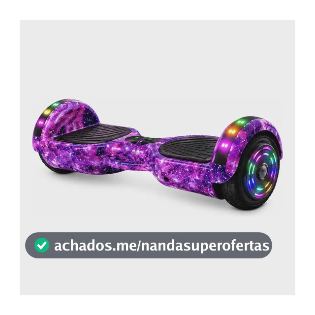 Hoverboard Overboard Eletrico Infantil 6,5 Polegadas Led Roxo