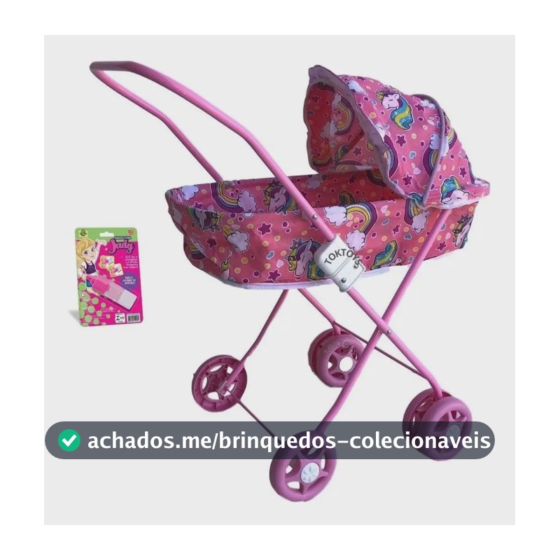 Carrinho De Bebê Boneca Bebê Reborn M&p Unicornio Grande