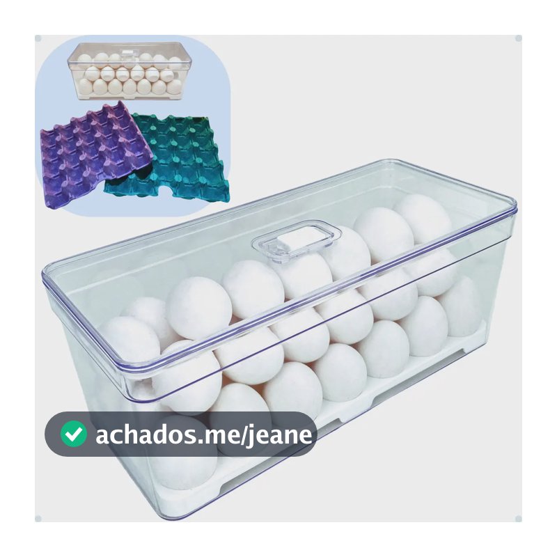 Organizador 40 Ovos Porta Ovos Geladeira Cozinha Acrilico