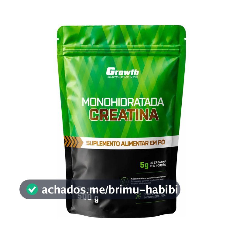 Creatina Monohidratada 500g Pouch - Growth Supplements Sem Sabor