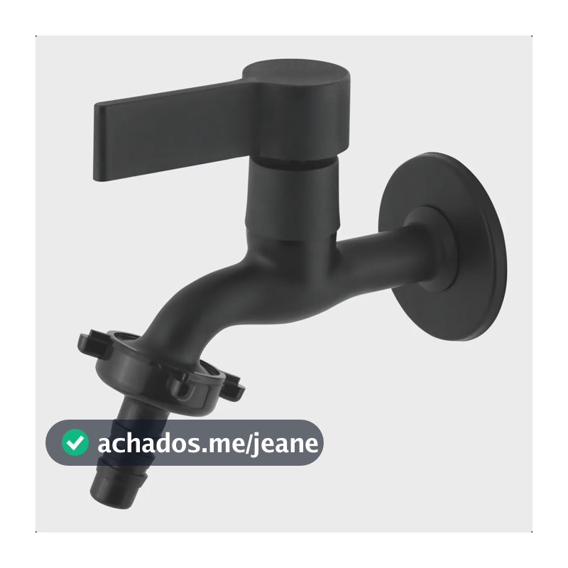 Torneira Para Jardim Área De Serviço Tanque Em Metal Preto Fosco Life Metais