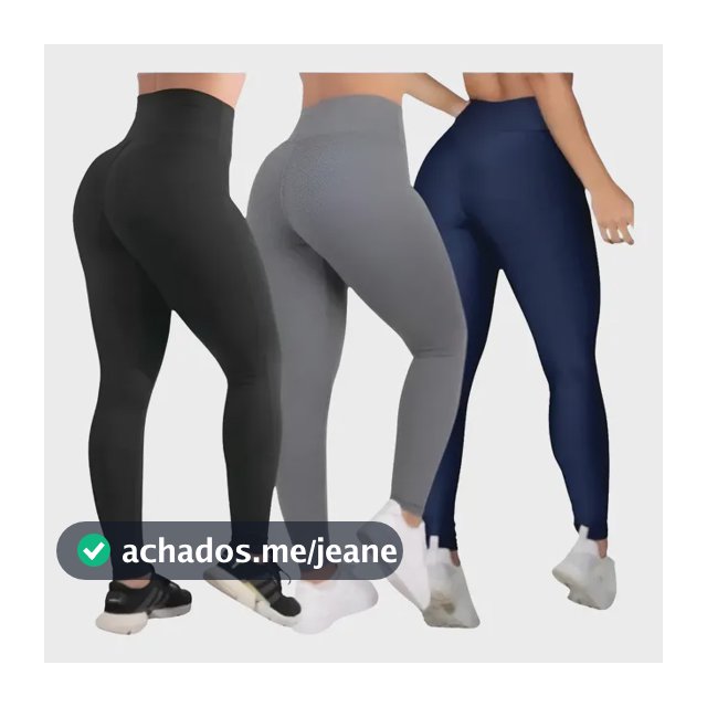 Kit 3 Calças Legging Legg Grossa Zero Transparência Promoção
