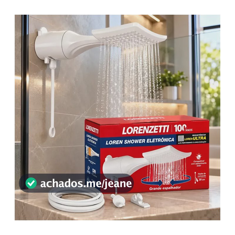 Chuveiro Lorenshower Eletrônico 7500w Lorenzetti Branco Potência 7500 W