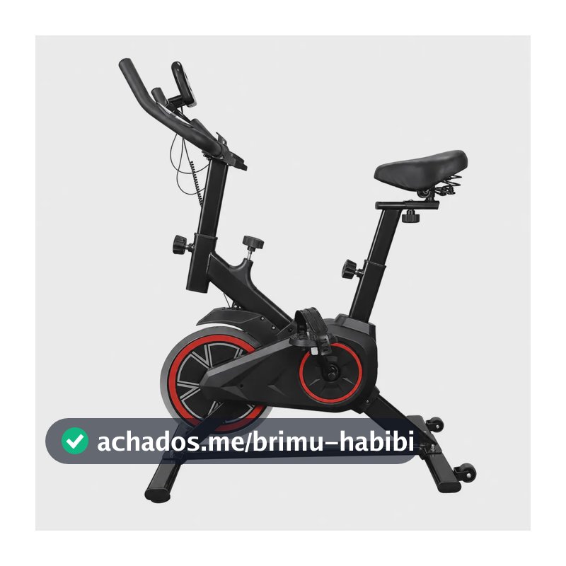 Bicicleta Ergométrica Spinning Com Volante e Display LCD Guidão Ajustáve