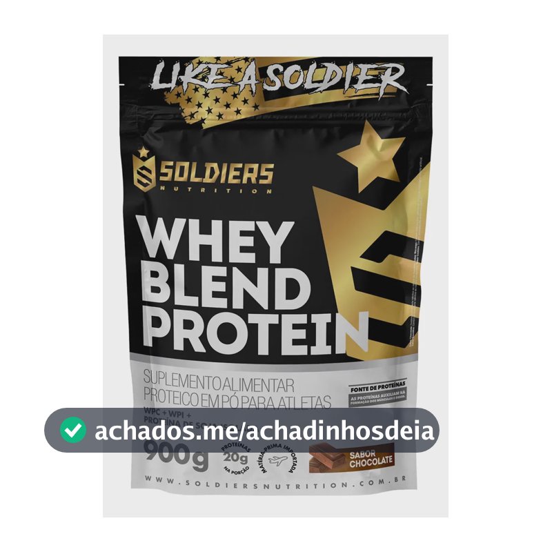 Whey Blend Protein Concentrado e Isolado 900g Sabor Chocolate Soldiers Nutrition