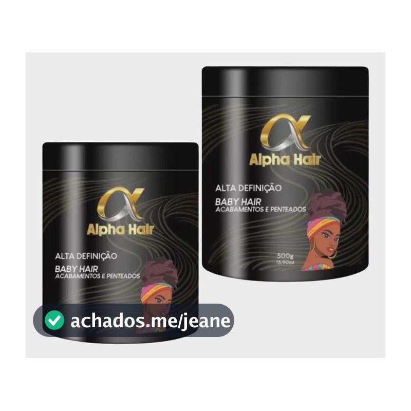 Pomada Modeladora Alpha Hair Trança E Baby Hair Kit 2un