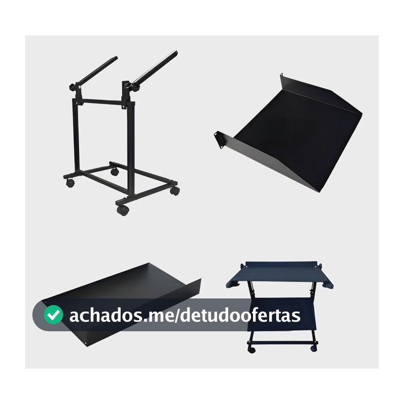 Rack Studio Mesa De Som Potencia Equalizador Com 2 Bandejas