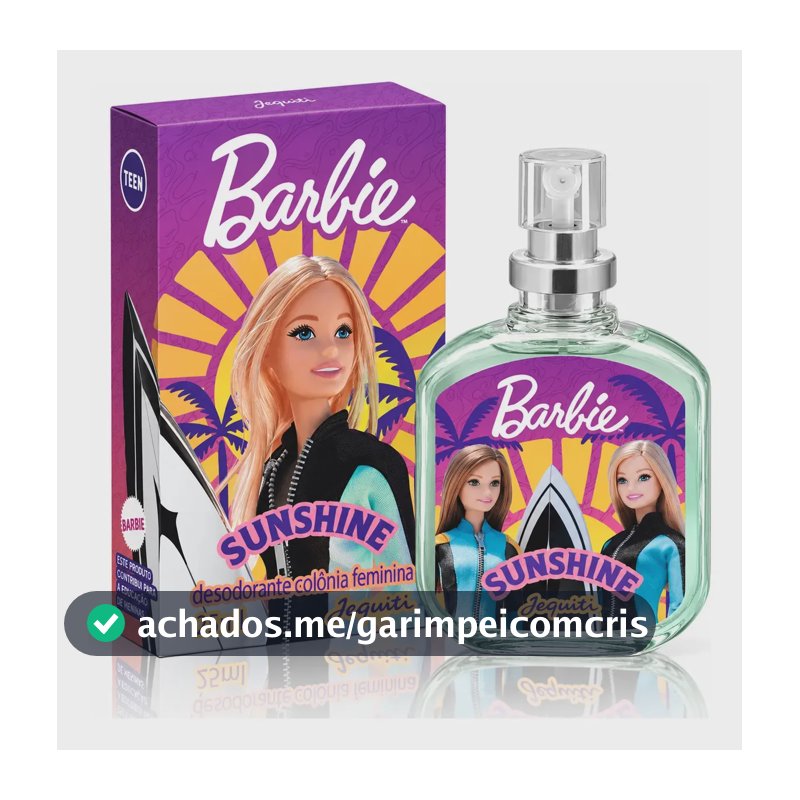 Água de Colônia Jequiti Barbie Sunshine 25 mL para Meninas