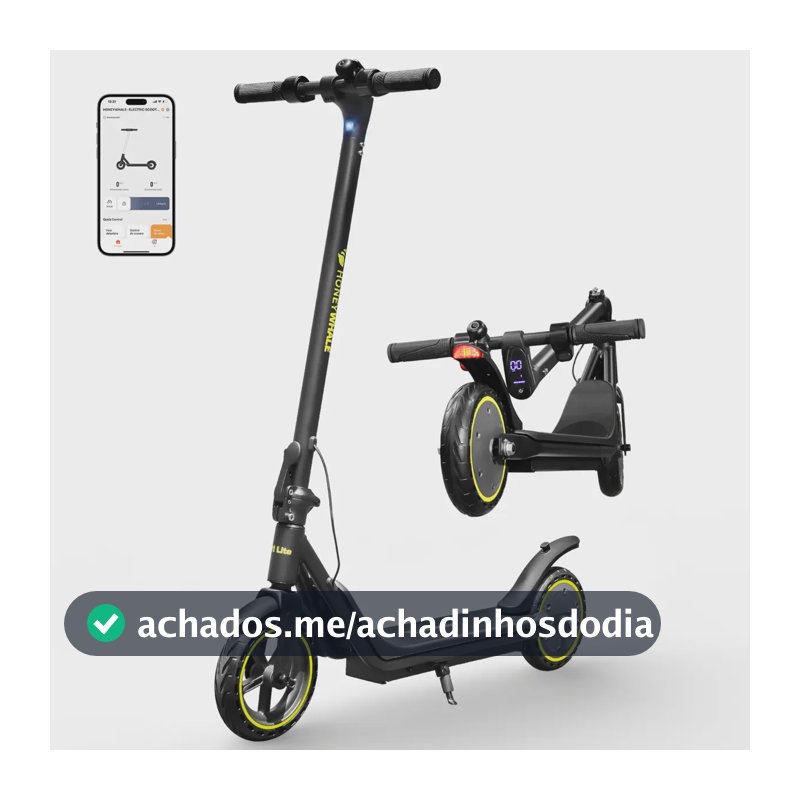 Patinete Elétrico HONEYWHALE M1 LITE Dobrável Com Bluetooth, Para Adultos