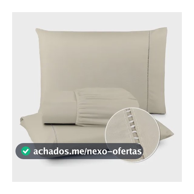 Lençol Queen 400 Fios Com Elastico 3 Peças Ponto Palito Cor Cáqui Desenho Do Tecido Liso