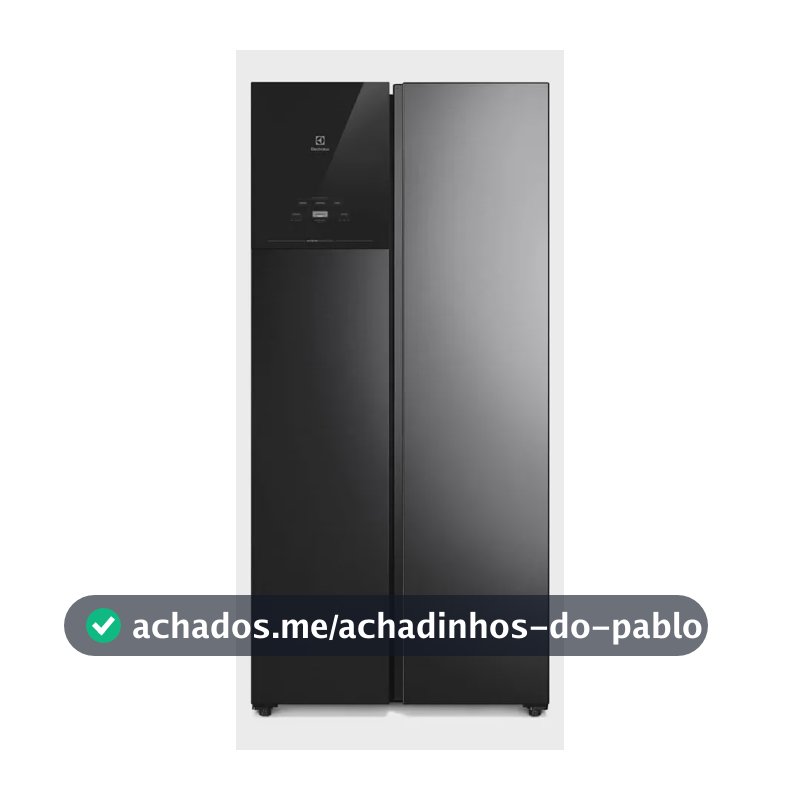 Geladeira Electrolux 431l Bivolt Sidebyside Black Inox Es40b Black