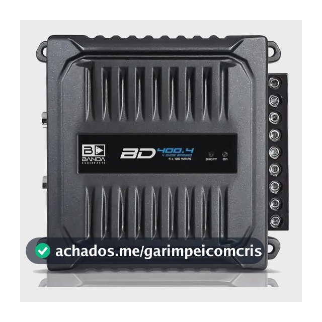 Modulo Amplificador Banda Bd 400.4 400x4 Mono Estéreo Bd400 Cor Preto