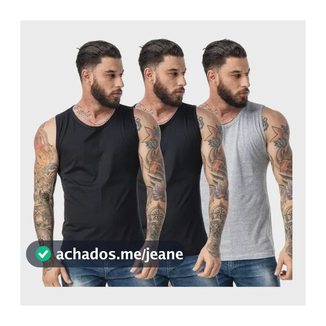 Kit Com 3 Regatas Masculinas Machão Verão Algodão Premium