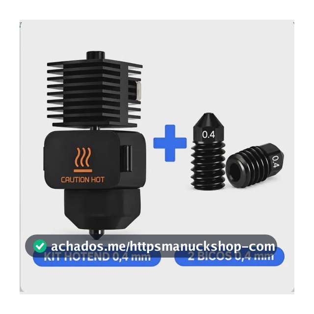 Kit Hotend 0,4mm Para Bambu Lab A1 / Mini Com 2 Bicos 0,4mm