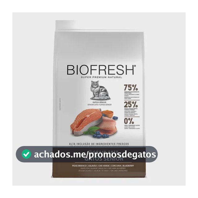 Biofresh Gato Sênior Super Premium Peixe Branco 7,5kg