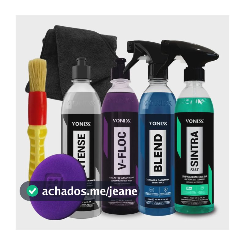 Kit Lavagem Automotiva V-floc Blend Sintra Intense Vonixx