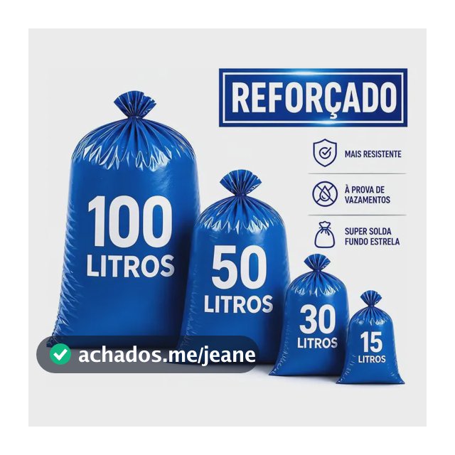 Sacos De Lixo Azul Resistente Reforçado Uso Pesado Embalar