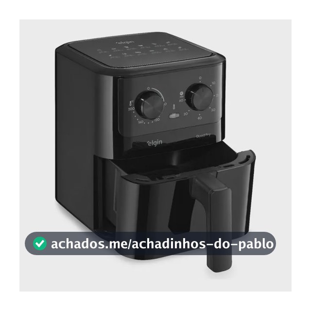 Fritadeira Elétrica Air Fryer Quad Fry 4,2 L,1400w Preto Elgin