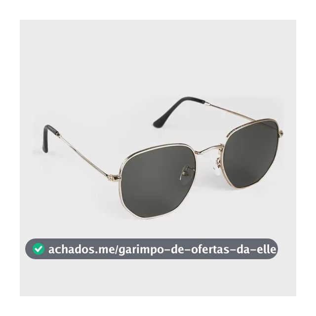 Óculos De Sol Saint Germain Dourado Harbor Aviador Uv400 Lente Preto Desenho Espelho