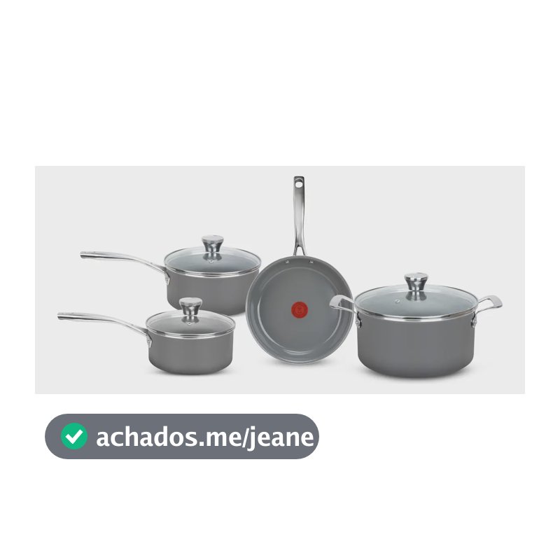 Jogo De Panelas Tefal Ceramic Vitality 4 Peças