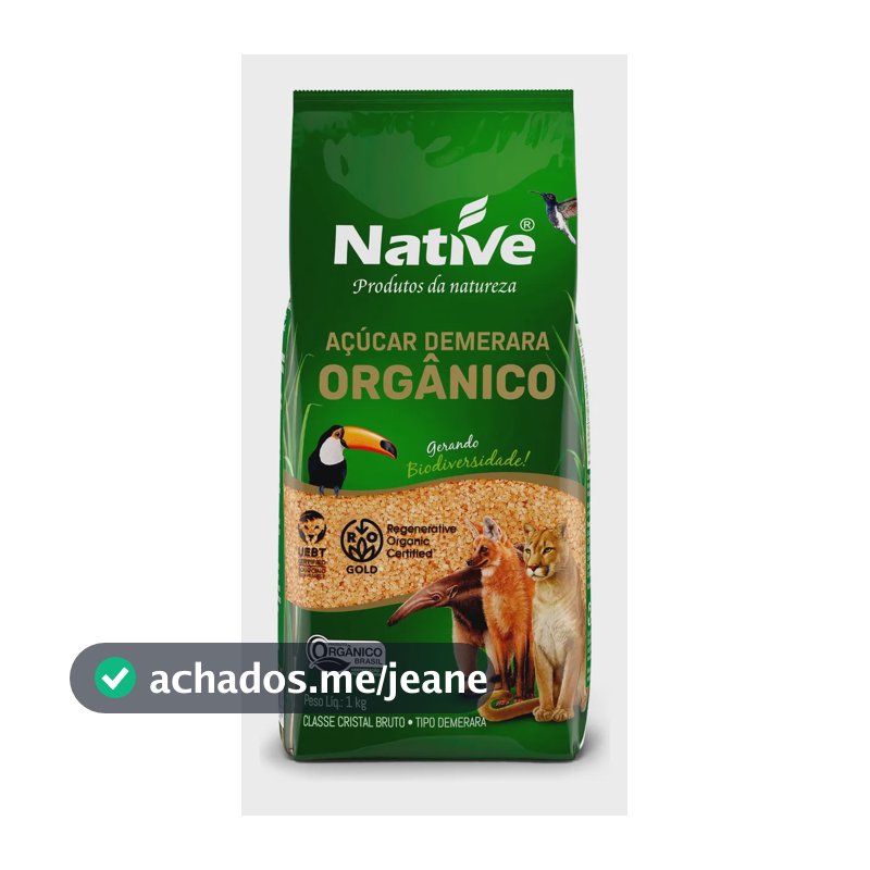 Açúcar Orgânico Demerara Native 1kg