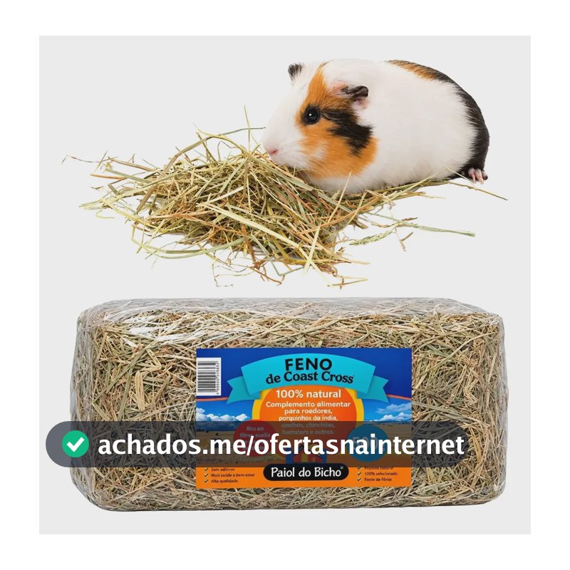 Feno Natural Paiol do Bicho para Roedores Hamster Coelho