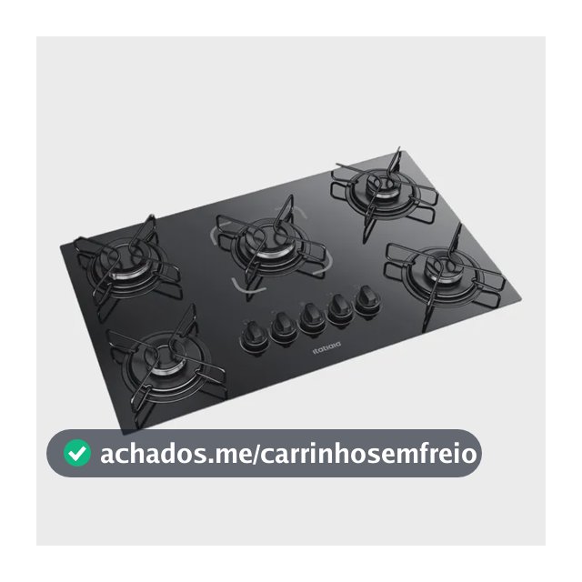 Cooktop Fogão Itatiaia Essencial 5 Bocas Bivolt Preto Preto 127/220v