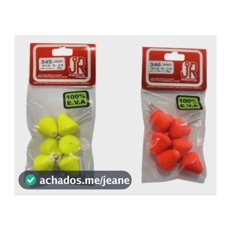Bóia Guia Pesca Jr 100%  Eva Amarelo N3 C/ 6 Un Lambari