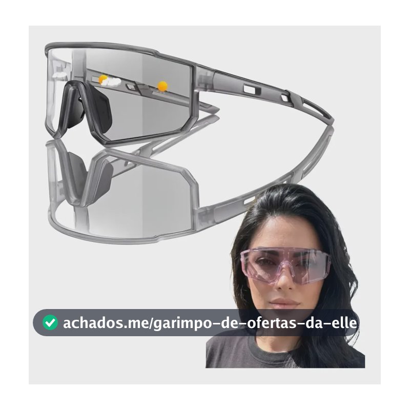 Óculos De Sol Fotocromático Ciclismo Corrida Beach Esportivo Lilás