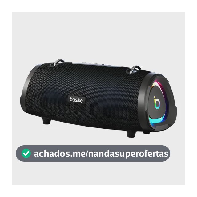 Caixa de Som Portátil Basike Ba-RAD133 de 160W, com Bluetooth e Bass Boost
