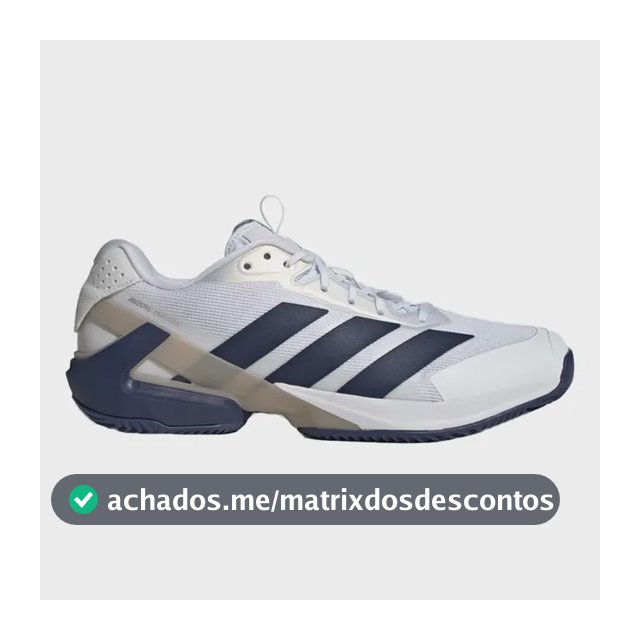 Tênis adidas Adizero Ubersonic 5 Clay Branco E Azul Masculin Branco - Azul Liso 42 Br