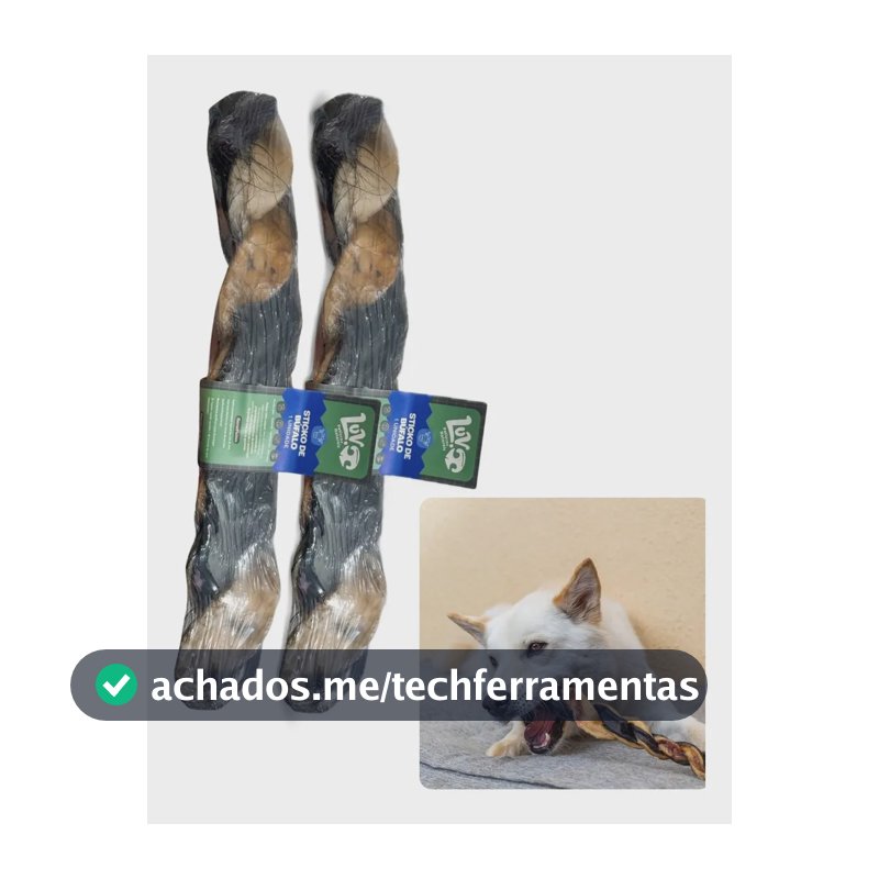 Kit 2un Mordedor Natural Para Cães Pet Sticko Bufalo Luv