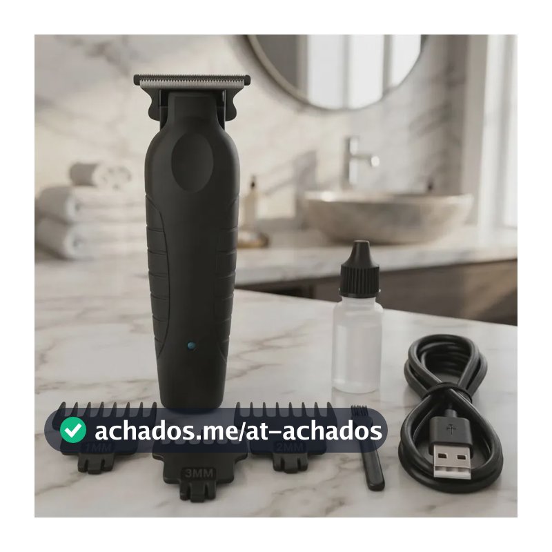 Máquina de Acabamento Kemei KM-2299 Sem Fio, Para Cabelo e Barba Profissional Bivolt
