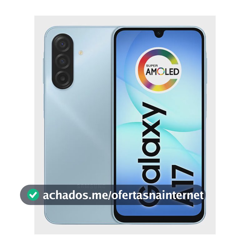 Celular Samsung Galaxy A17 Com Ia, 256gb, 8gb Ram, Câm De 50mp, Tela De 6.7 , Nfc, Ip54 - Azul