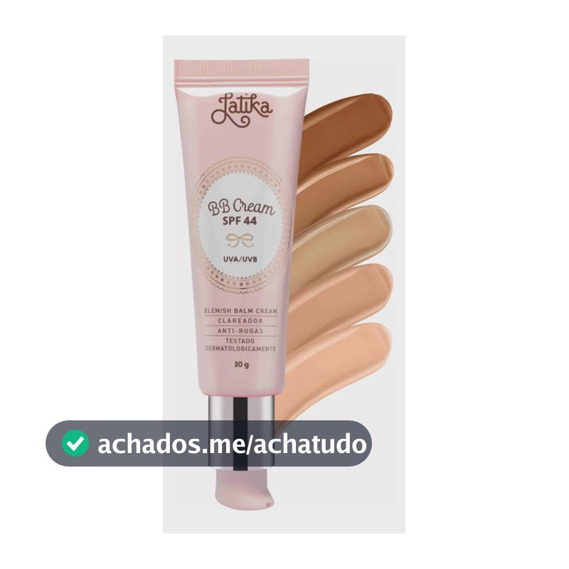 Bb Cream Latika Fps 44 Base Maquiagem Clareador Facial Pele Bege Claro