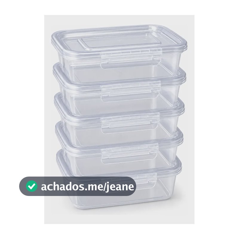Kit 12 Marmitas 800ml Potes Trava Lateral Freezer Microondas Transparente