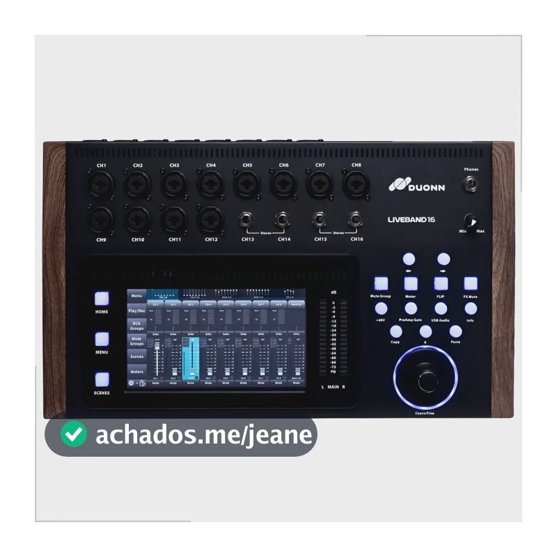 Mesa Som Digital Liveband16 Canais Duonn Bluetooth Interface 100/240v