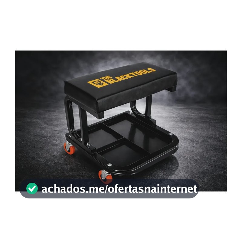 Banqueta Banquinho Mecânico Assento Fixo Oficina Preto