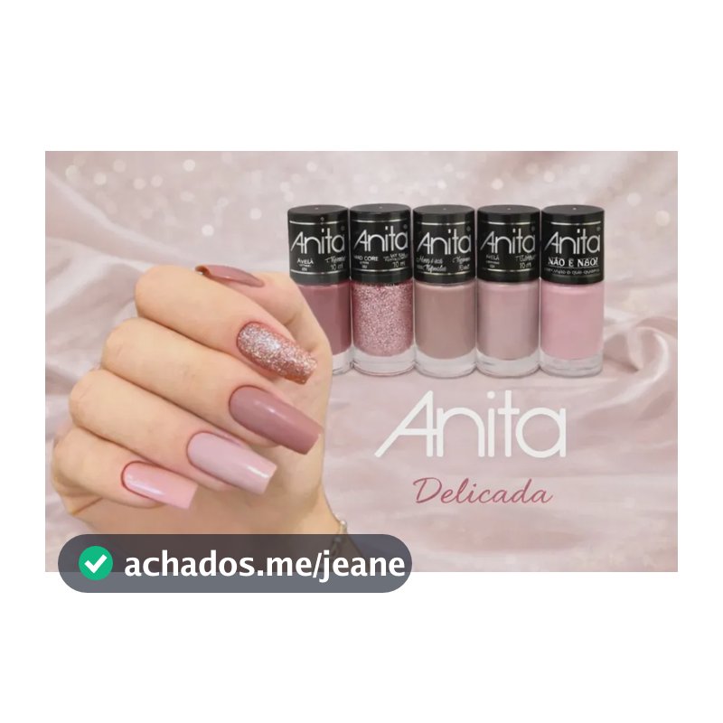 Kit 5 Esmaltes Anita Delicada Nude
