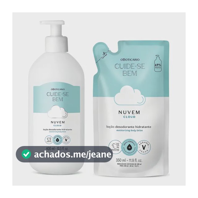 Kit Cuide-se Bem Nuvem: Loção Corporal 400ml + Refil