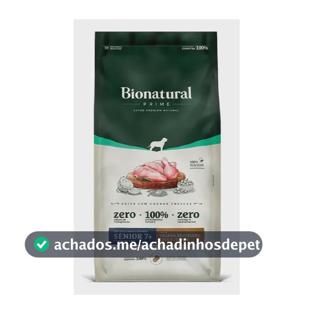 Ração Seca Super Premium Bio Natural Cão Sênior Médio/Grande Frango 15kg