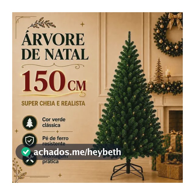 Taira Home Árvore De Natal Alemã Verde 1,50m 560 Galhos Pinheiro