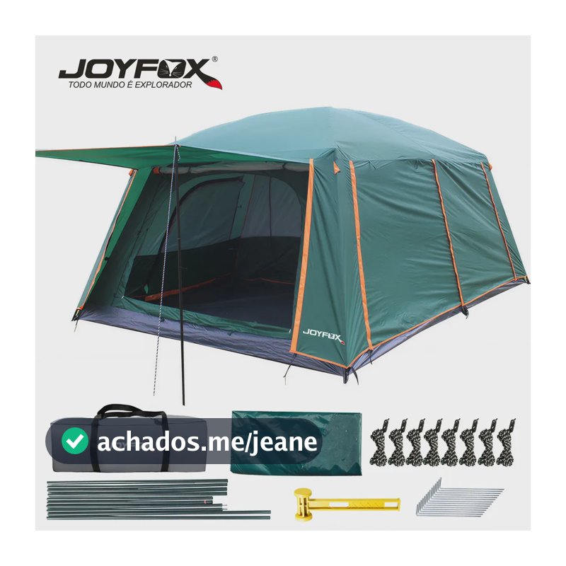 Barraca de Camping Grande Familiar 420x305x200cm Dupla Camada Impermeável 4000mm Tenda Extra Grande para Família Proteção Contra Chuva Forte