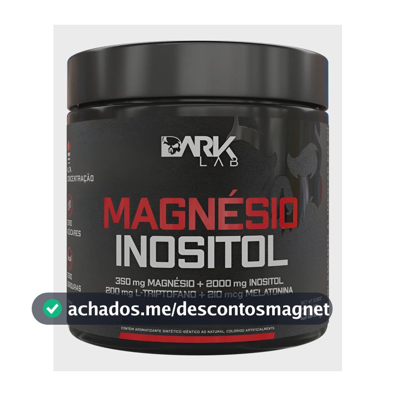 Magnésio E Inositol Taurina Melatonina 300g Dark Lab Maracujá - 50 Doses