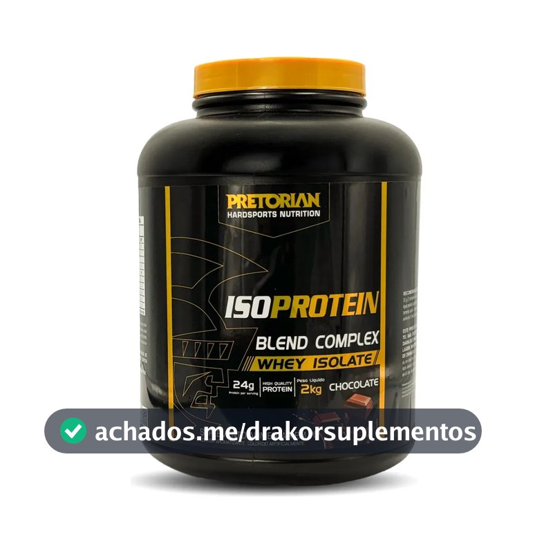 Whey Protein Isolado Iso Protein Blend Complex 2kg Pretorian Sabor Chocolate